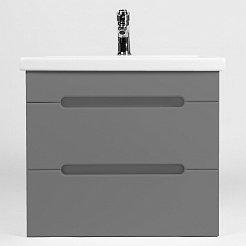 Viant Тумба под раковину Марсель 80 подвесная графит – фотография-3